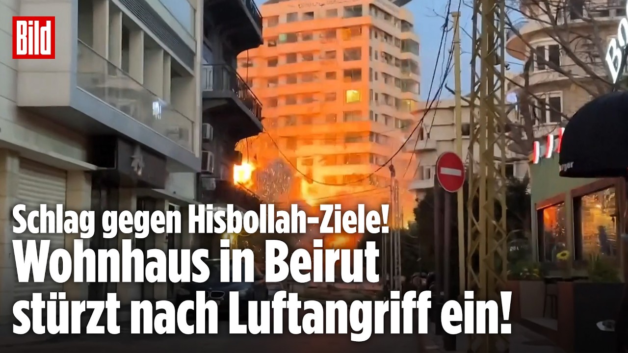 Krieg im Nahen Osten: Israelischer Luftangriff auf Libanon! Wohnhaus in Beirut stürzt ein!