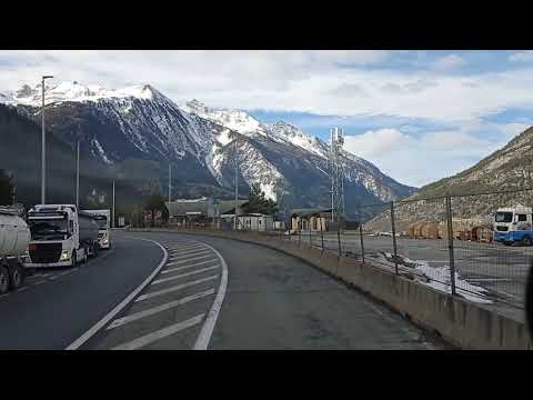 Cabin Truck View--Italy(A32)-Tunnel Frejus(Full video)-France (A43 Highway of Frejus)