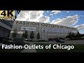 Fashion Outlets Chicago 4K Walk Full Shopping Mall Tour Near O Hare Airport