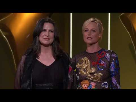 Pamela Rabe, Danielle Cormack and the cast & crew of Wentworth at the AACTA Awards 2016