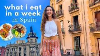 what i eat in a week in Barcelona | tapas mukbang, glowing up & going to cafes alone