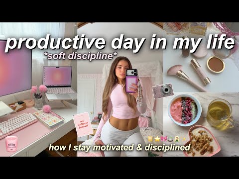 7AM PRODUCTIVE DAY IN MY LIFE 💻 workout routine, meal prep, & self care
