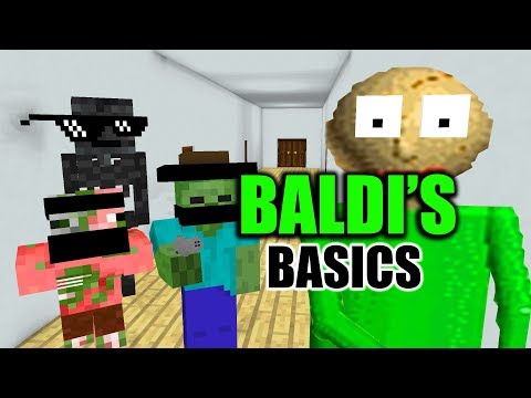 Monster School : BALDI'S BASIC CHALLENGE - Minecraft Animation
