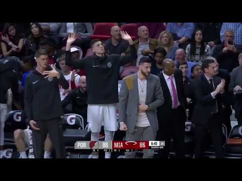 Dame Lillard Left-Handed Jam vs Miami Heat!! 2017-18 NBA Season