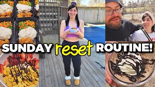 SUNDAY RESET | Weight Loss Meal Prep, Cardio, High Protein Breakfast