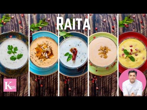 5 types of Raita ready in minutes 5 Types of Raita | Indian Style Yogurt | Kunal Kapur Summer Rec...