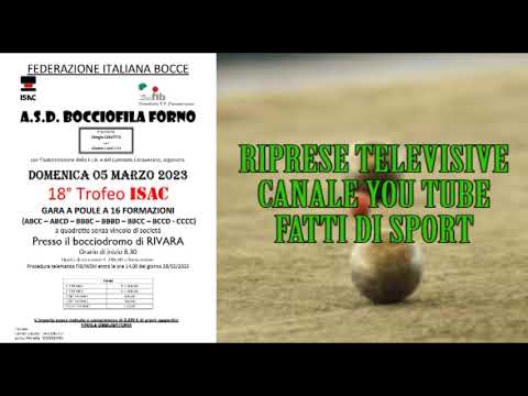 Bocce  : Locandina Trofeo Isac 2023