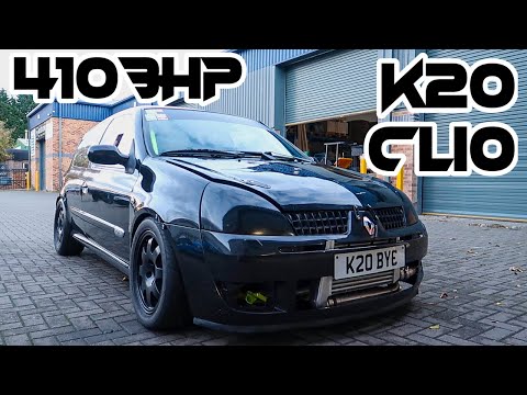 *410bhp K20 TURBO* SEQUENTIAL RENAULT CLIO! *CRAZY* 😲