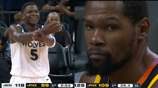ANTHONY EDWARDS TAUNTS SUNS! WITH CELLY! & KD'S REACTION SAYS IT ALL AFTER  A 3-O SERIES LEAD