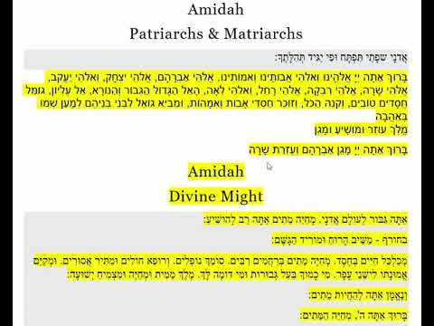 Amidah - Avot V'Imahot and Gevurot