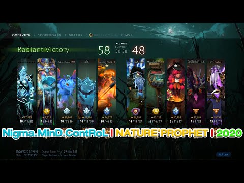 Dota2 ProPlayer - Nigma.MinD.ContRoL | NATURE'PROPHET | 2020 | Replay