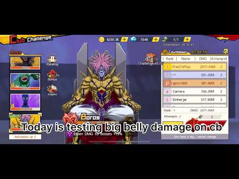 Big belly damage test on club boss Boros