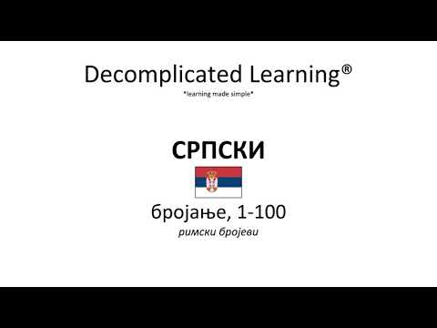 Counting  numbers  1-100  in Serbian with Roman numerals