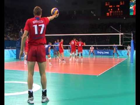 Volleyball Serving - Jump Spin Power Serve /Maxim MIKHAYLOV (RUS)