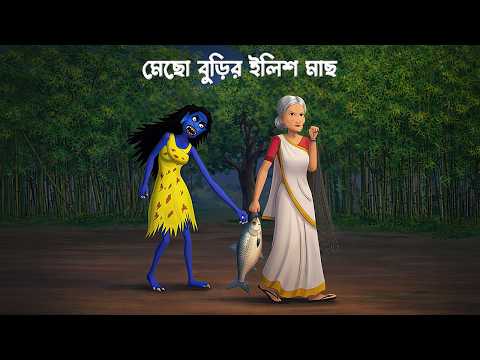 মেছো বুড়ির ইলিশ মাছ | Shakchunni Golpo | Bengali Village Ghost Story | Story Bird Cartoon