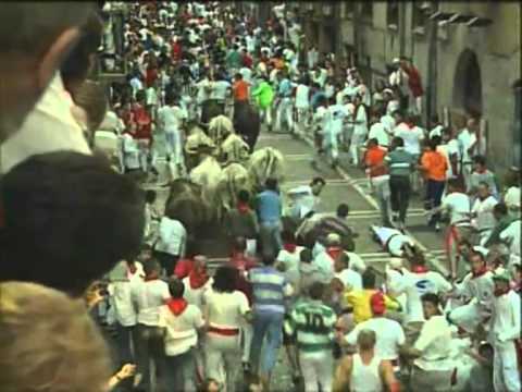 July 9 2003 encierro with Juan Pedro Domecq bulls in Pamplona