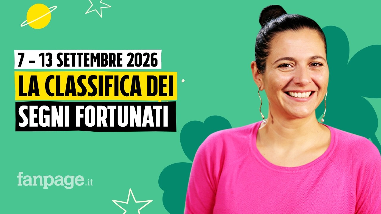 I segni più fortunati nell'oroscopo della settimana dal 7 al 13 settembre 2026, la classifica