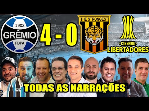 Todas as narrações - Grêmio 4 x 0 The Strongest | Libertadores 2024