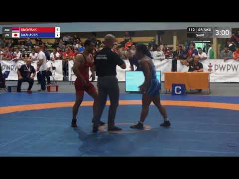 Qual. GR - 72 kg: S. SIMONYAN (ARM) v. S. TAKAHASHI (JPN)