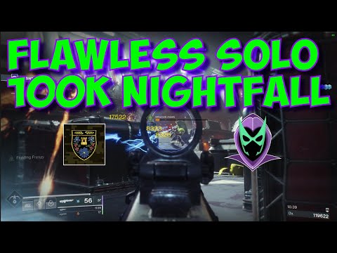 Flawless Solo 100K Nightfall (Arms Dealer) on Hunter! / Destiny 2