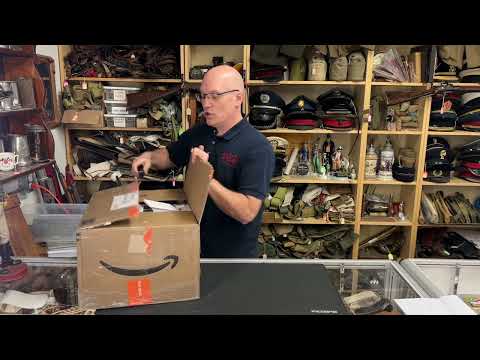 Unboxing WW2 German Helmet Delivery