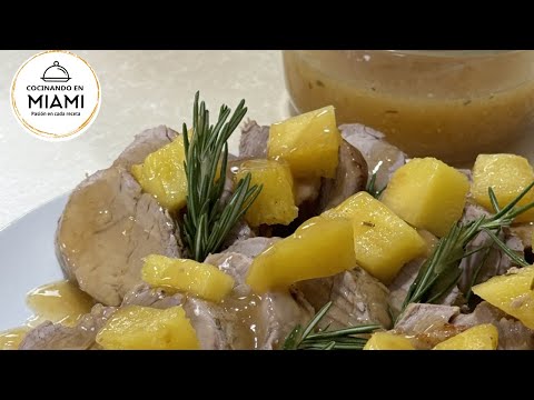 Lomo de Cerdo con Salsa de Piña al Horno | Sabor Inigualable en Casa