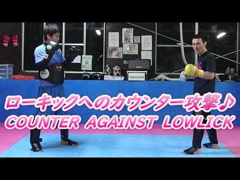 ローキックへのカウンターアタック! How To Counter The Lowkick Kickboxing MMA Muaythai キックボクシング ムエタイテクニック 初心者向け