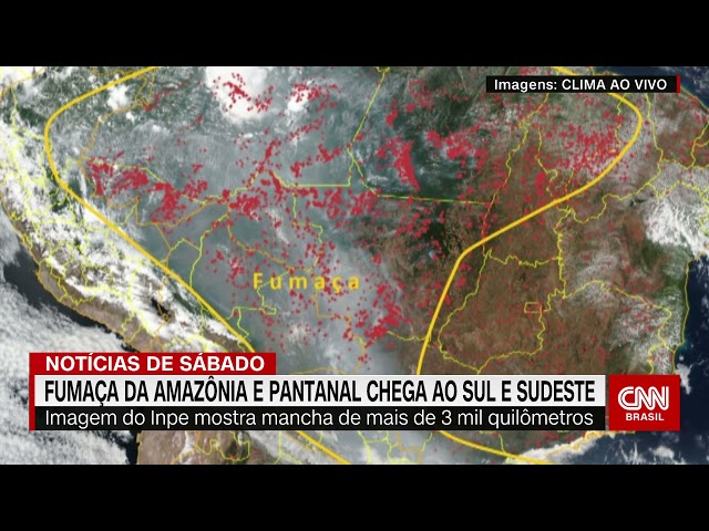 Fumaça de queimadas na Amazônia e no Pantanal chega ao Sul e Sudeste do ...