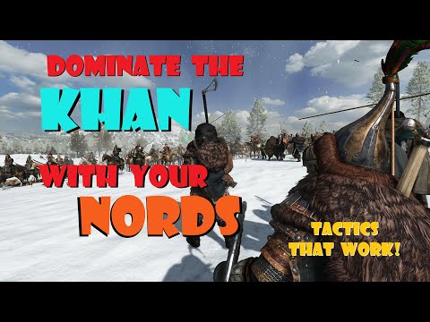 Nords(No Cavalry) Vs. Khuzait: Battlefield Command Tactics (ground view)