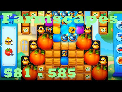 Farmscapes Level 581 - 585 HD Gameplay Walkthrough |  3 - match game | android | ios | pc | app