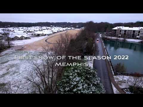 First snowfall of season 2022 - Memphis - 4K