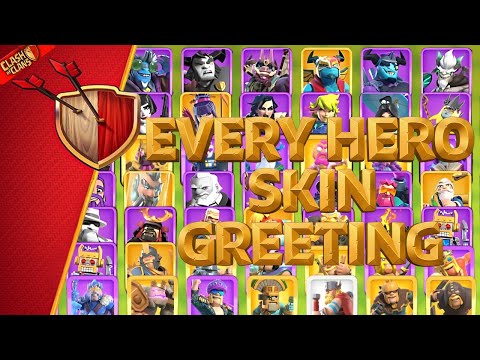 All Hero Skins Greeting Compilation (upto September 2025) | Clash of Clans | Clashflict