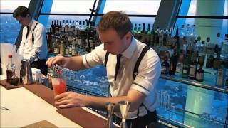 preview picture of video 'Our professional cocktail bartender at the City Space Bar, Swissôtel Krasnye Holmy Moscow :)'