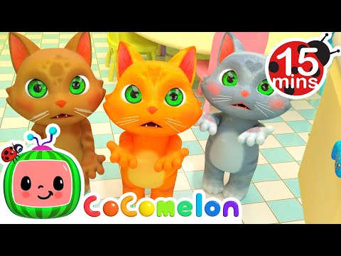 [ 15 MIN LOOP ] Three Little Kittens | Animal Songs For Kids | @CoComelon