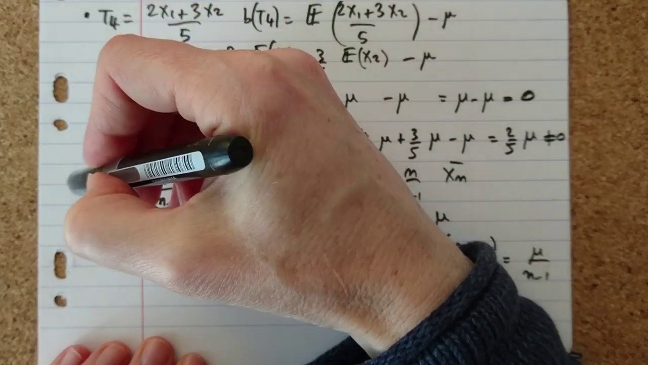 Exemple de calculs de biais pour des estimateurs statistiques de la moyenne d'une variable