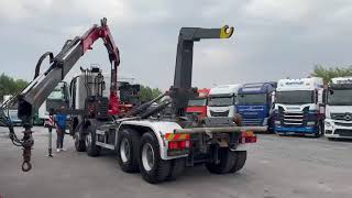 Mercedes-Benz Actros 3241 8x4/Abrollkipper+Fassi F155/Euro5 hook lift truck | Image 4 - Autoline