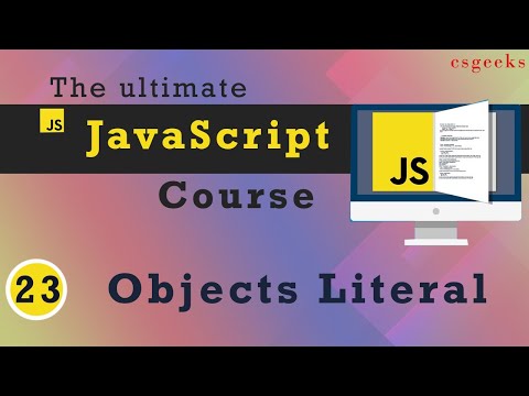 JavaScript Tutorial 23 Objects Literal