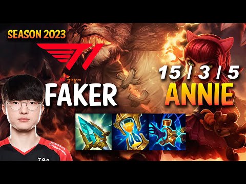 T1 Faker ANNIE vs SYLAS Mid - KR Ranked