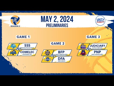 LIVE FULL GAMES: UNTV Volleyball League Season 2 Prelims at Paco Arena, Manila May 02, 2024