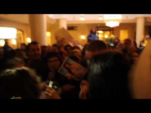 Natalia Oreiro in the thrall of their fans in St. Petersburg (Corinthia Hotel,12/12/14)