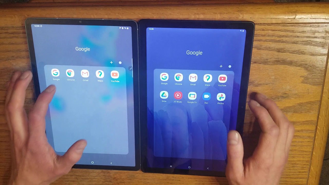 Samsung tab S6 vs A7 speed and comparison