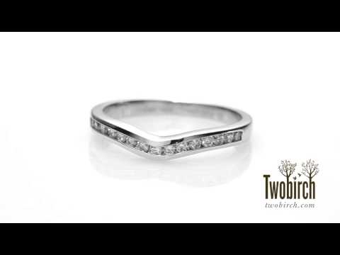 0.25 ct. Round Fifteen Stone Channel Set Contour Wedding Ring - TwoBirch TB-CR-0007-WG-E