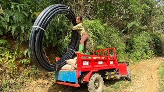 Build a clean water system from a stream, Drag it to my farm