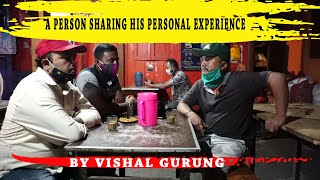 A person sharing his personal experience