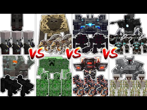 STRONGEST EVER MOB BOSS TEAMS TOURNAMENT - Minecraft Mob Battle