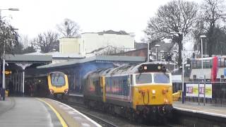 preview picture of video 'Network SouthEast 50017 and British Rail 50007 passing Cheltenham Spa'