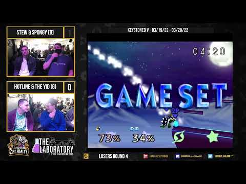 Keystoned V  Stew & Spongy vs Hotline & The Yid   Losers Round 4   Super Smash Bros  Remix Doubles