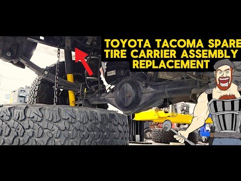 TOYOTA TACOMA SPARE TIRE CARRIER ASSEMBLY REPLACEMENT TUTORIAL+ HOW TO REMOVE SPARE