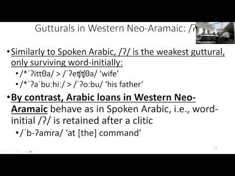 Ivri J. Bunis (Haifa) - Guttural Weakening in Hebrew and Western Neo-Aramaic