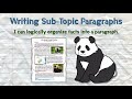 Informative Writing - Sub-Topic Paragraphs